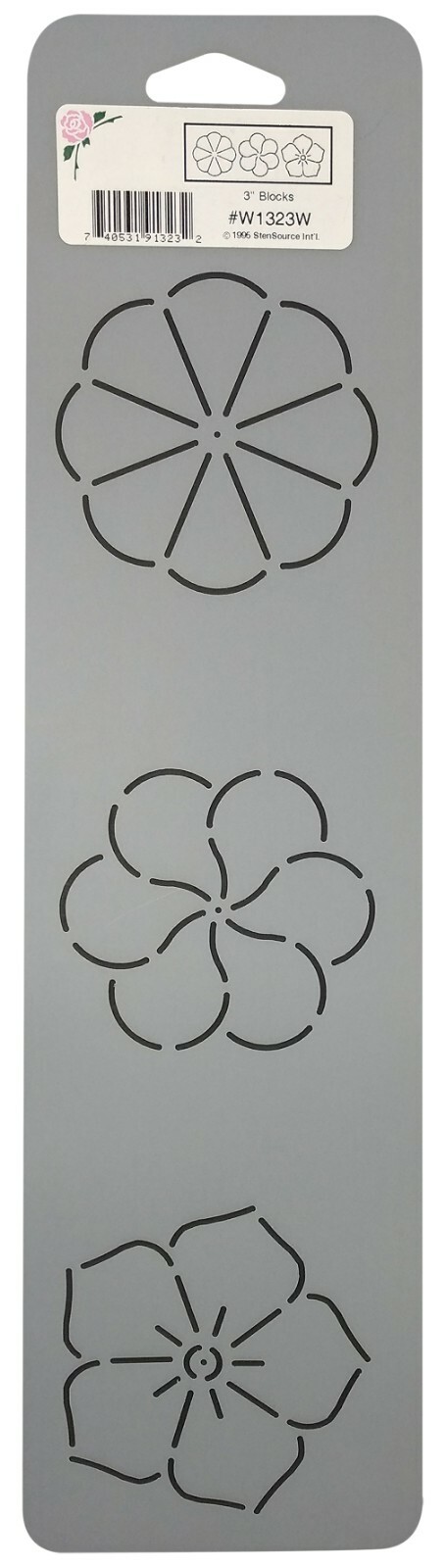 Quilting Stencil Mini Flower Quilt Patterns 3" Floral Blocks Quilters Template