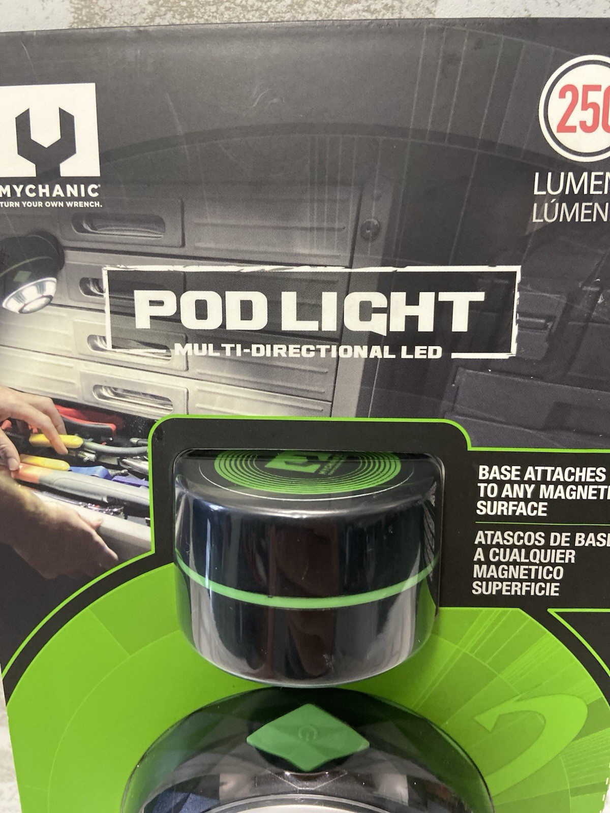 1 Pk LED Magnetic Pod Flashlights | Utility Compact Multi-Directional 250 Lumen