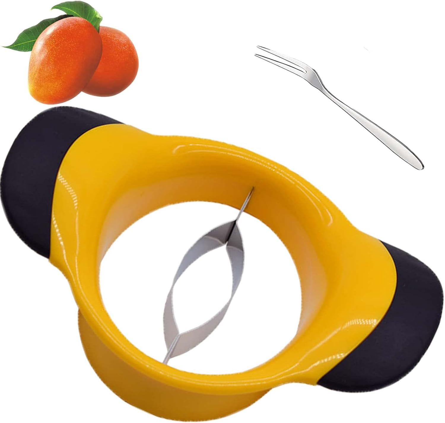 Mango Slicer Peeler Cutter Splitter Pitter with Stainless Steel Blade Removal To