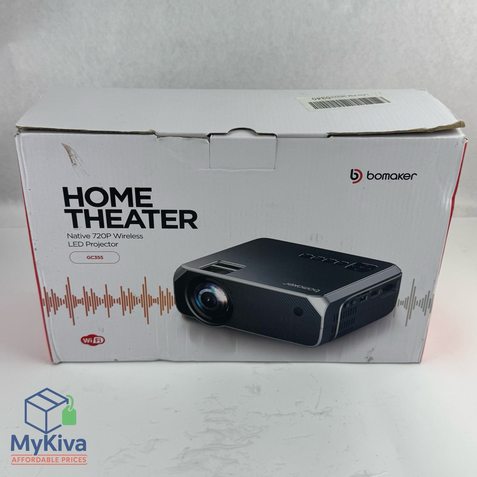 Bomaker home theater projector native 720P wireless LED open box new