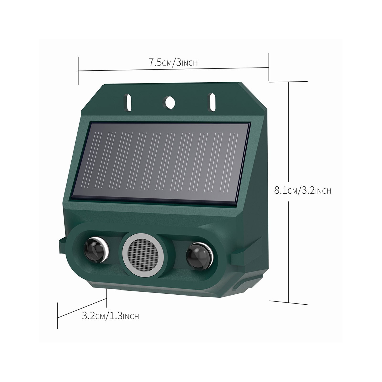 2-Solar Motion Sensor Alarm With Strobe Light For Outdoor Security