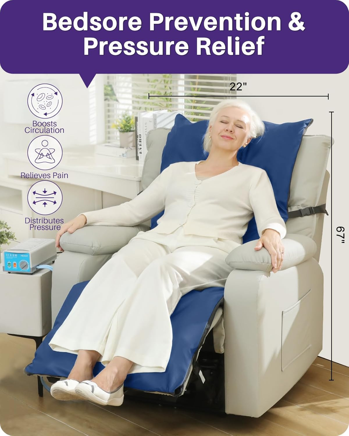 Recliner Air Pressure Pad - Prevent Bedsores with Comfort & Support