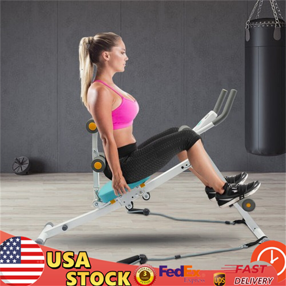 Foldable Sit-Up Abdomen Machine Body Shaper Cruncher Trainer Gym Equipment