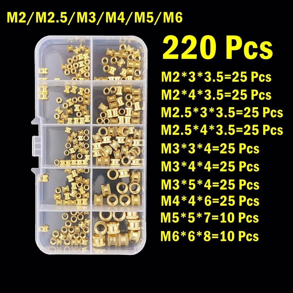 Heat Set Insert Nuts Threaded Inserts Hot Melt Nut Insert M2 M2.5 M3 M4 M5 M6