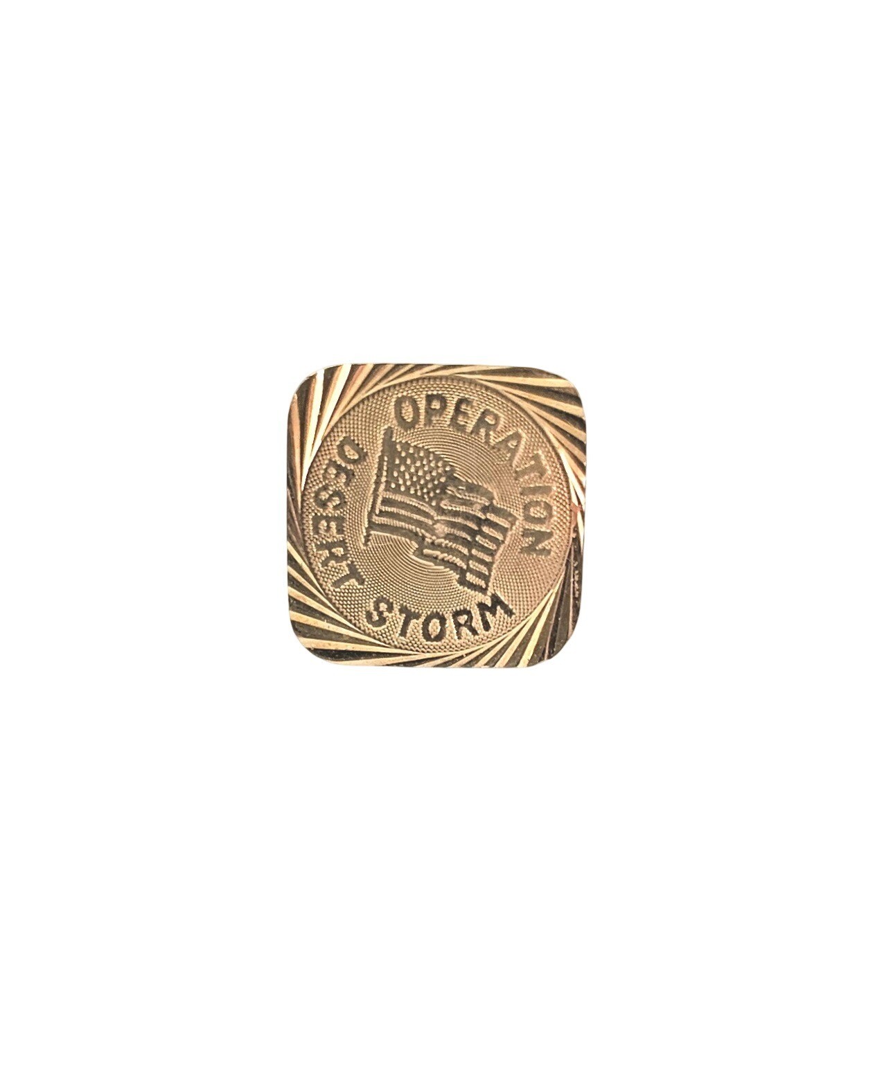 14K Yellow Gold Operation Desert Storm Lapel Tie Pin C657