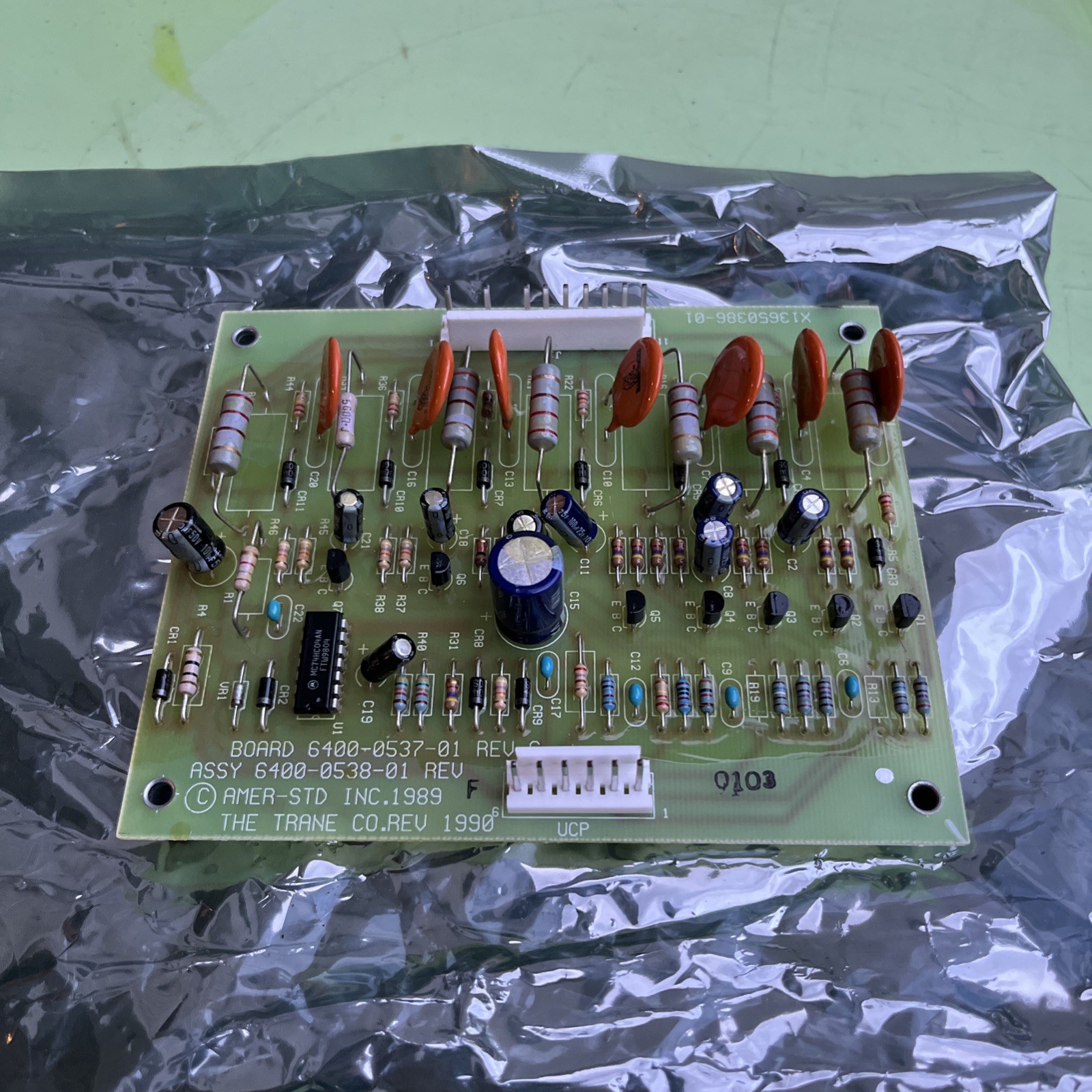 Trane X13650386-01, Control Board, 6400-0537-01 REV C, ASSY 6400-0538-01