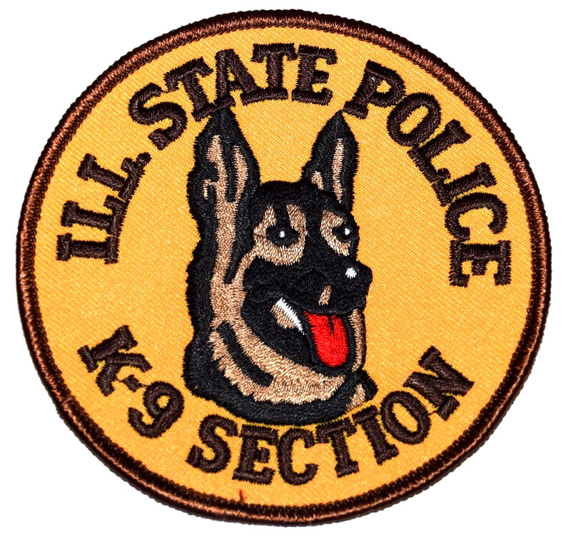 ILLINOIS STATE POLICE – K-9 SECTION – IL Sheriff Police Patch CANINE DOG 3.5”