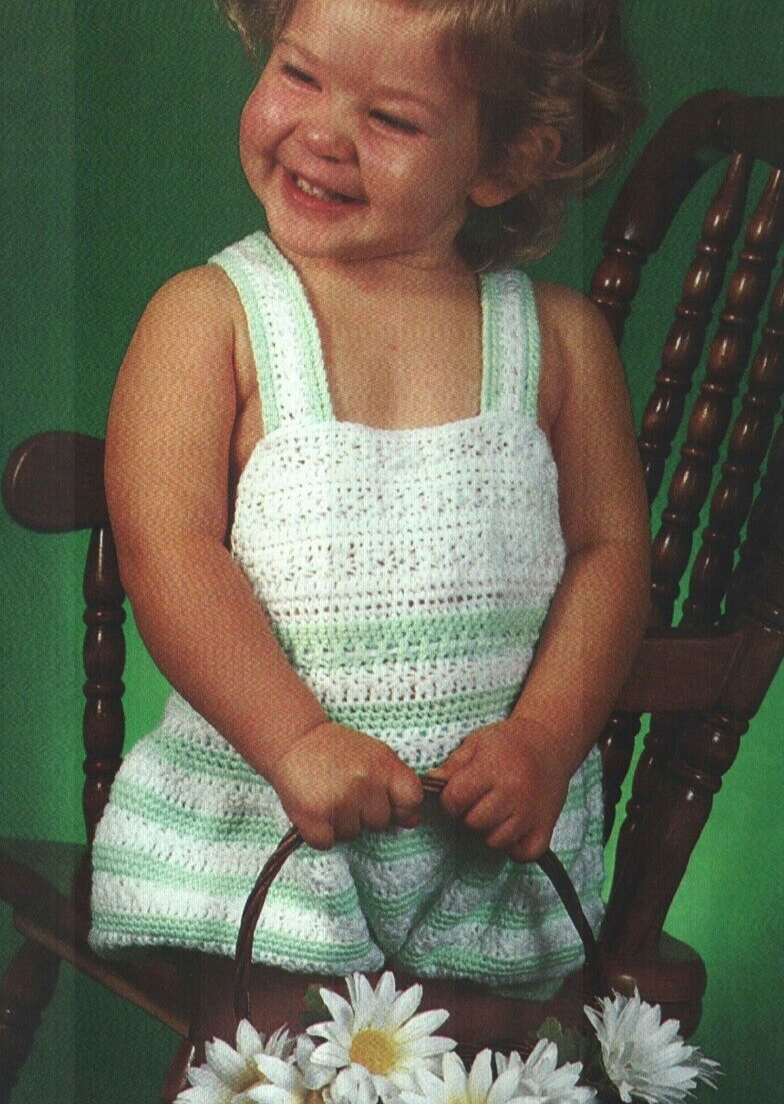 SUNSUIT 2 BABY & INFANT SIZES DIGEST SIZE CROCHET PATTERN INSTRUCTIONS