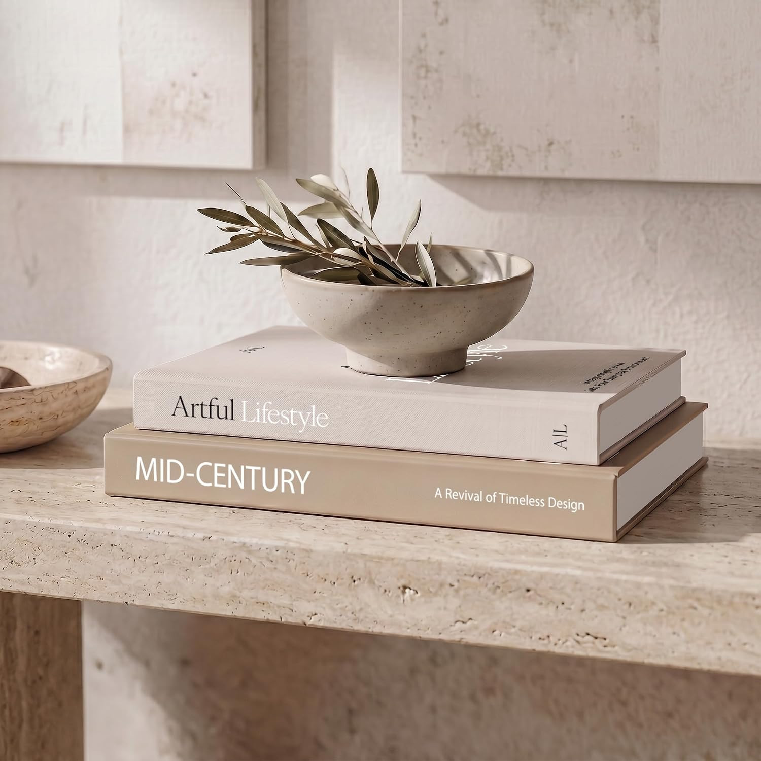 Aesthetic Decorative Books Set of 2 - Stylish Boxes for Coffee Table Decor | Sty