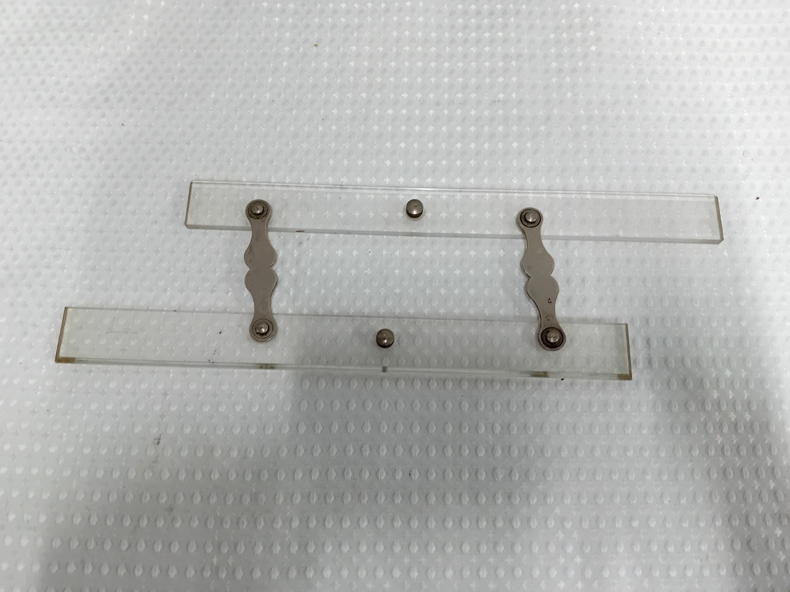 1950s Unbranded Parallel Rule Steel & Acrylic Set Prop Nautical Office Decor