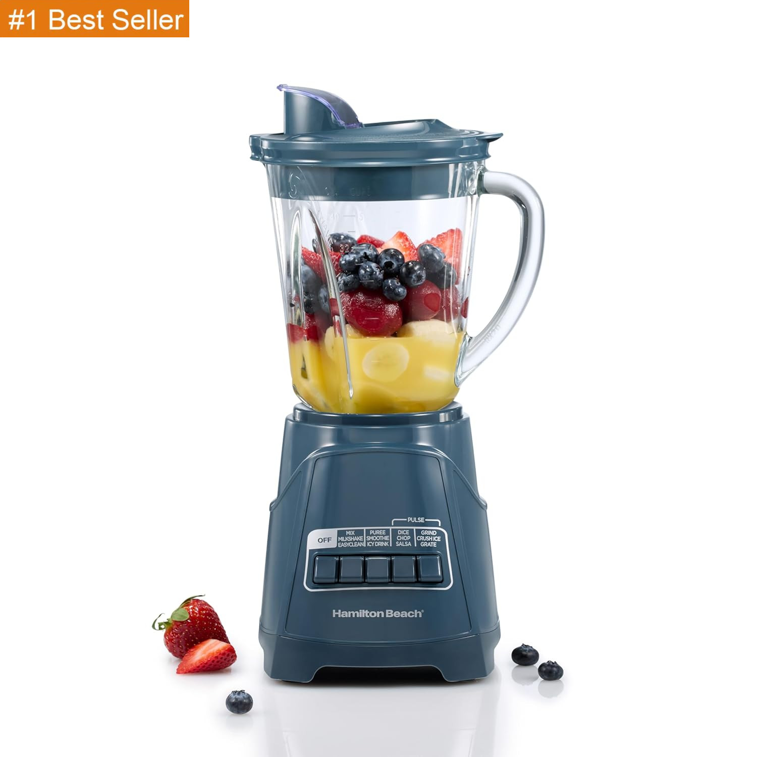 Power Elite Wave Action Blender for Smoothies, 40 Oz Glass Jar, 12 Functions Inc