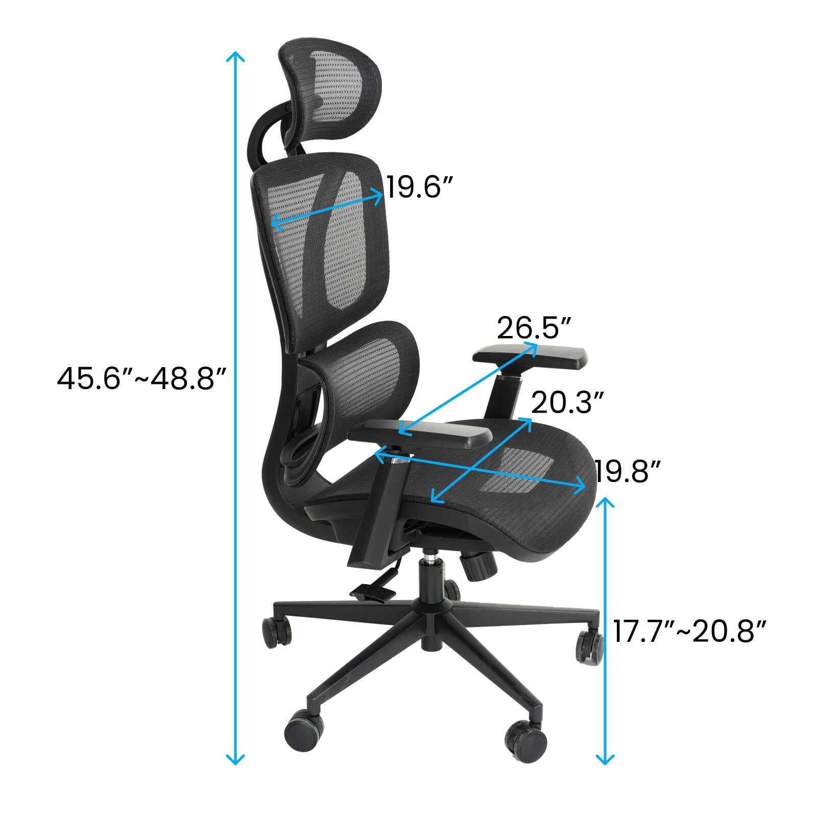 Ergonomic Mesh Office Chair, High Back Desk Chair with Breathable Mesh Backrest
