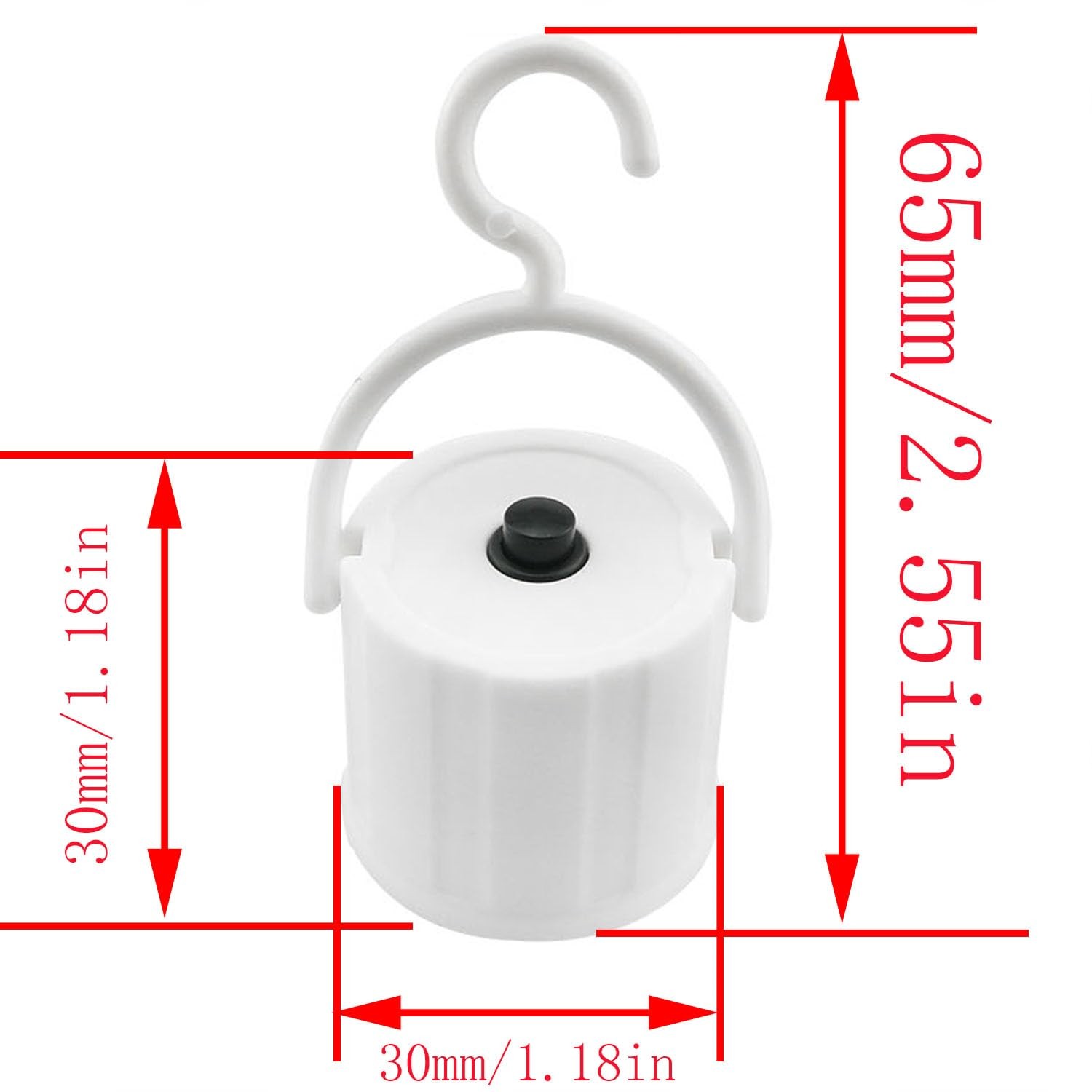 CHENJIN 6PCS E27 Emergency Socket with Switch Button Hook Light Bulb White