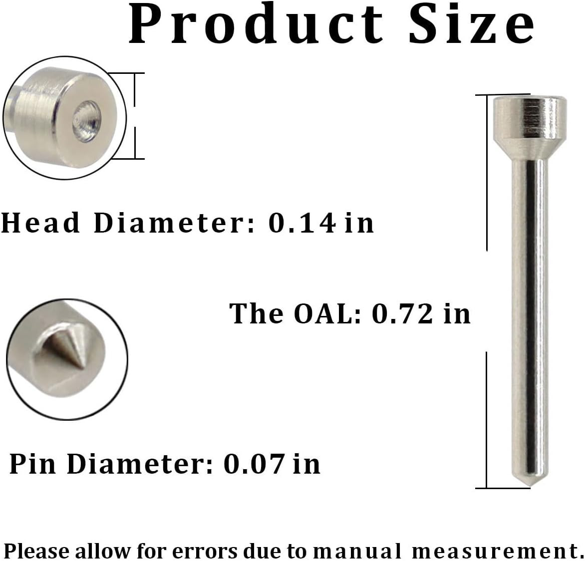 12 Pack Headed Decapping Pins Reloading Die, Redesigned Decapping Pins