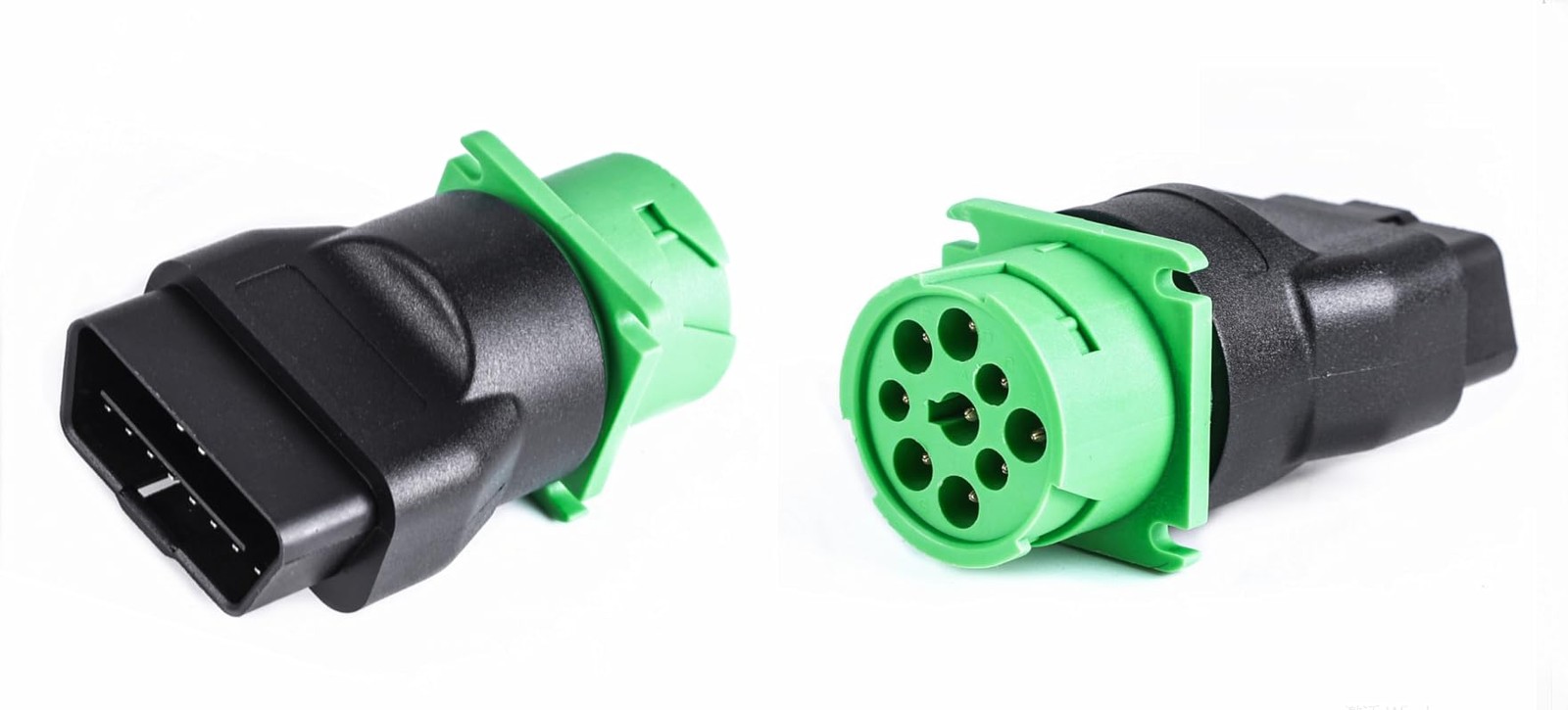 16pin OBD2 Male to 9pin J1939 Adapter for Truck Freightliner Code Green