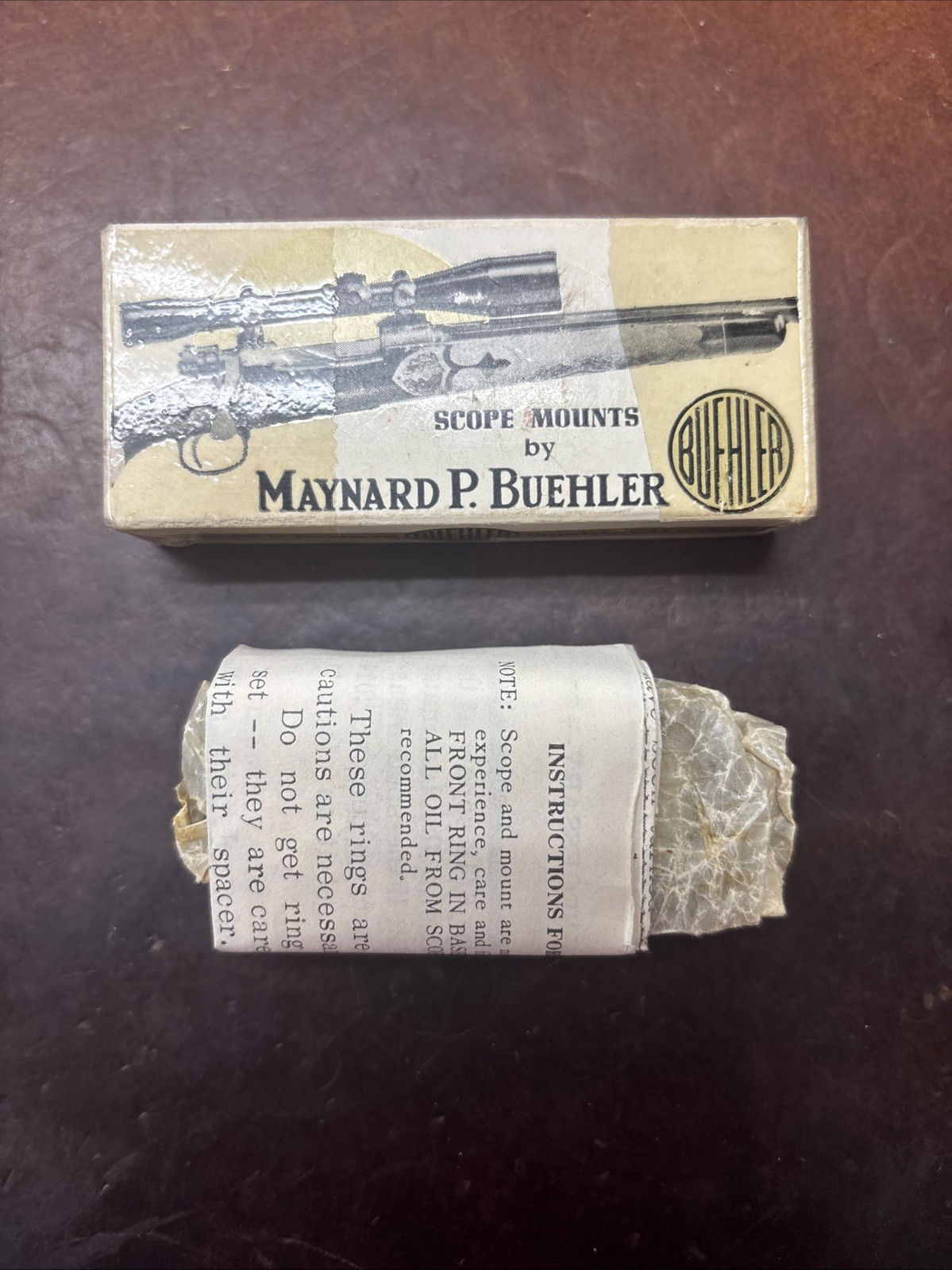 Vintage Buehler 1" Split Rifle Scope Rings Gloss High Height Code 8 NOS