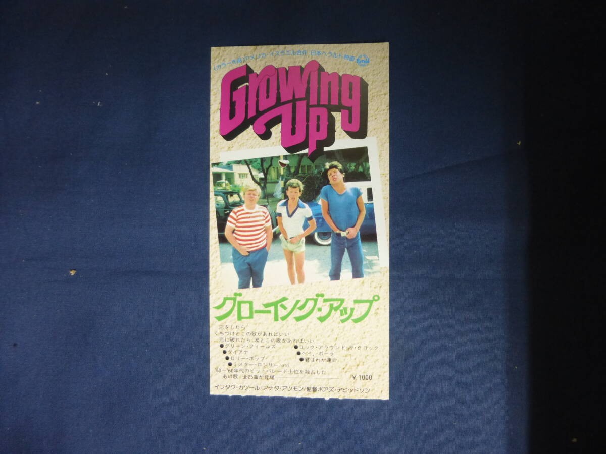 2250 ticket stub Growing up Israeli Director Boaz Davidson Iftaq Katool Growing