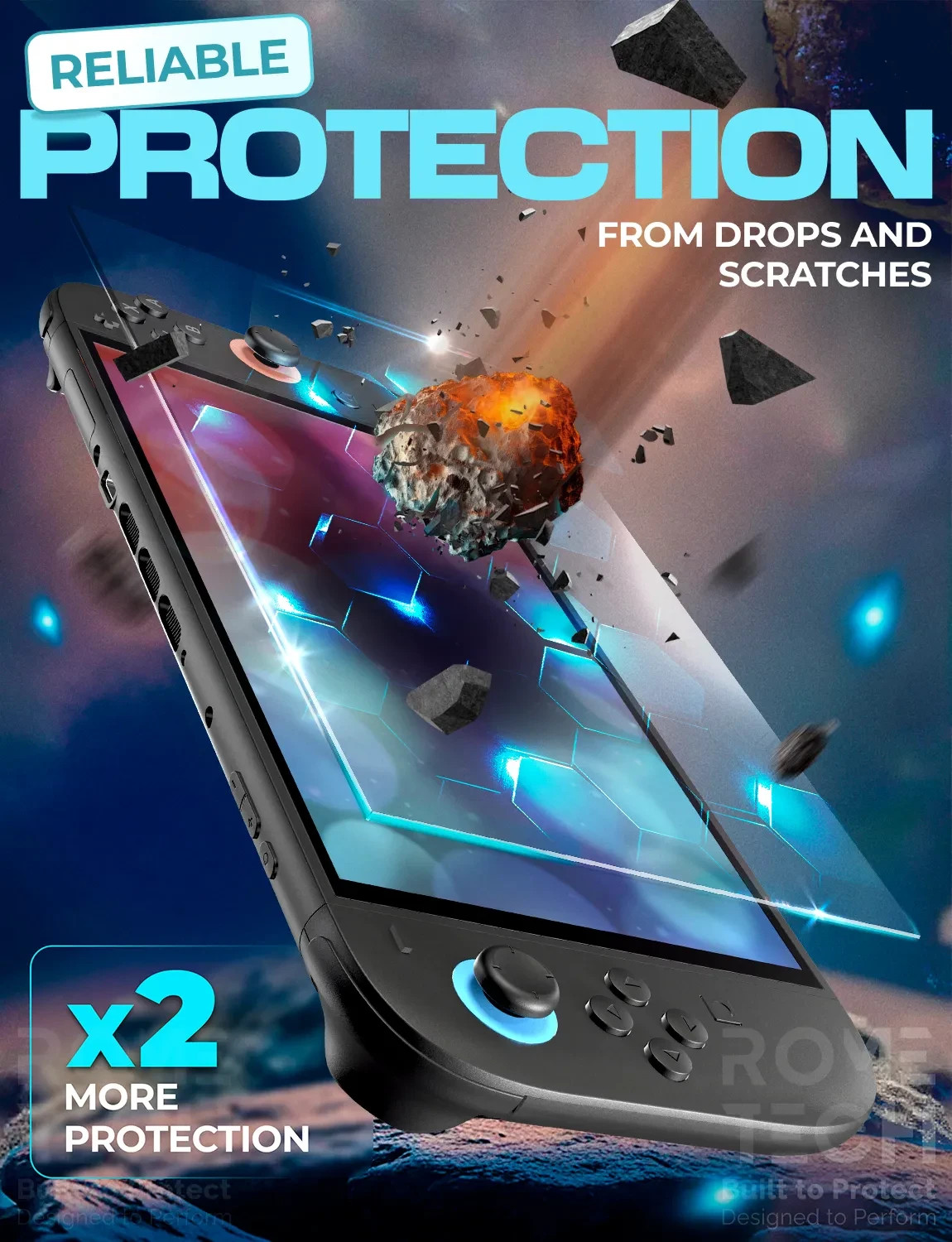 For Nintendo Switch 2 Tempered Glass Screen Protector With Plastic Frame