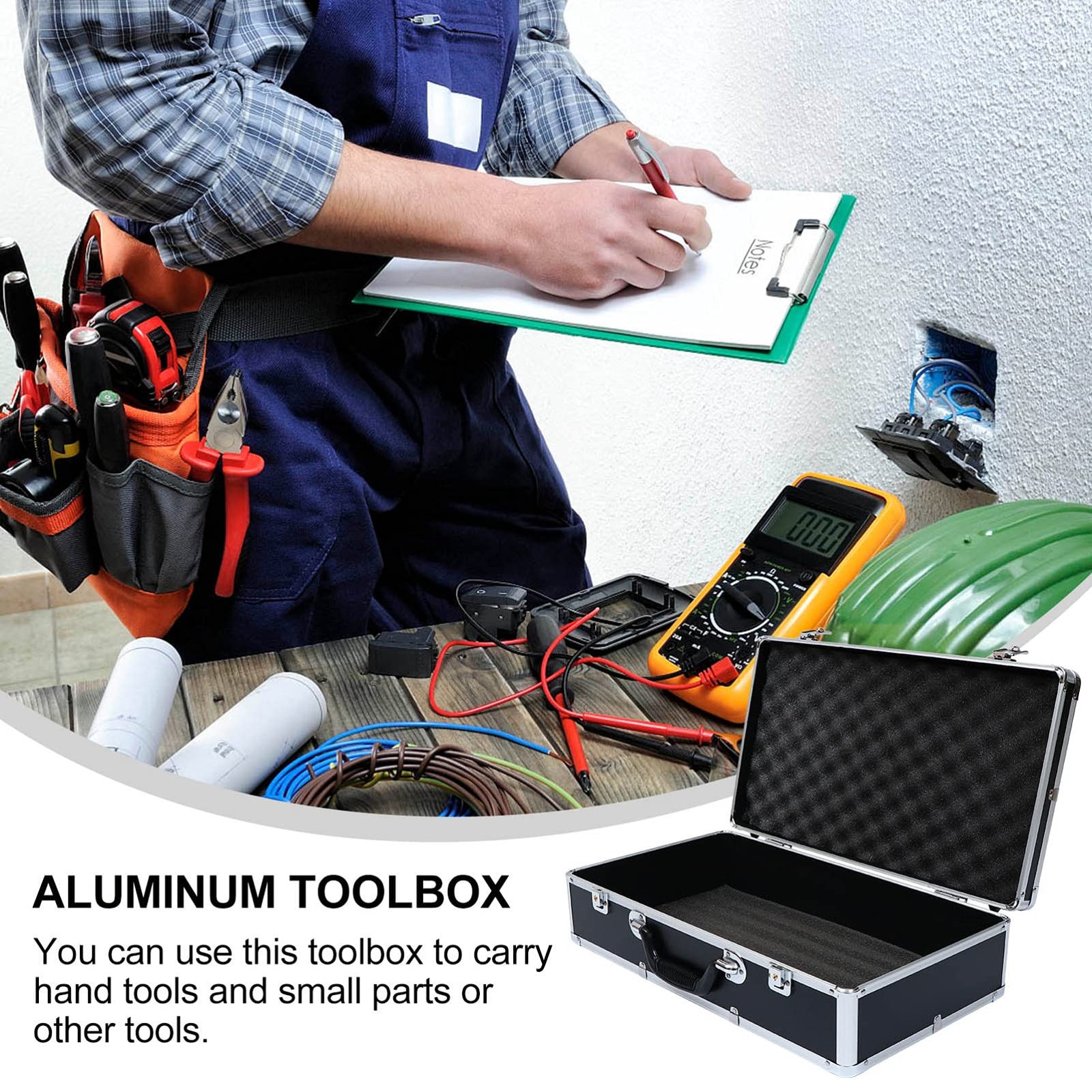DOITOOL Portable Tool Box 19.68X11.02X5.11In Multifunction Hard Storage Case ...
