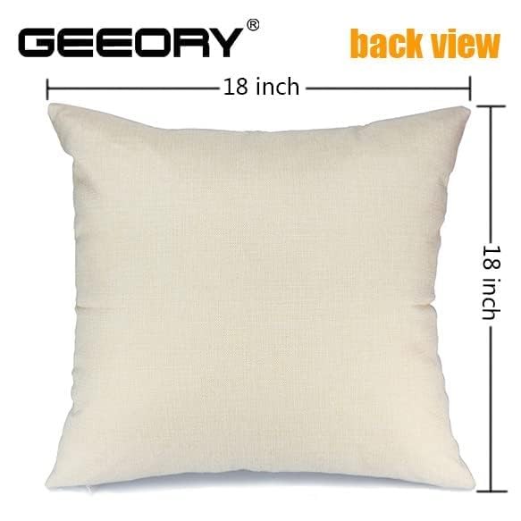 GEEORY Christmas Pillow Covers 18x18 Set of 4 for 18" x (Pack 4), Red