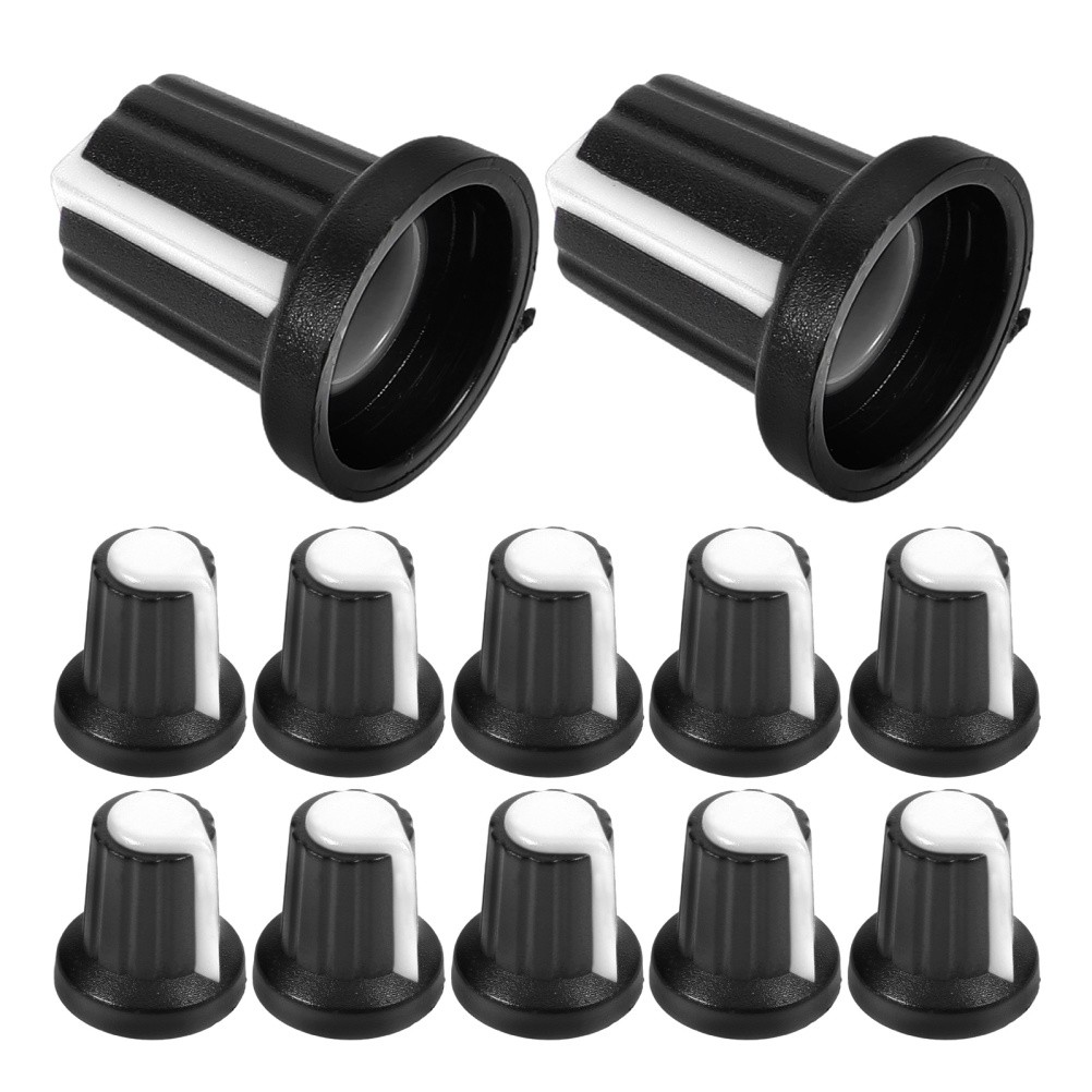 20 Pcs Plastic Control Knobs Amplifier Instrument Parts Potentiometer