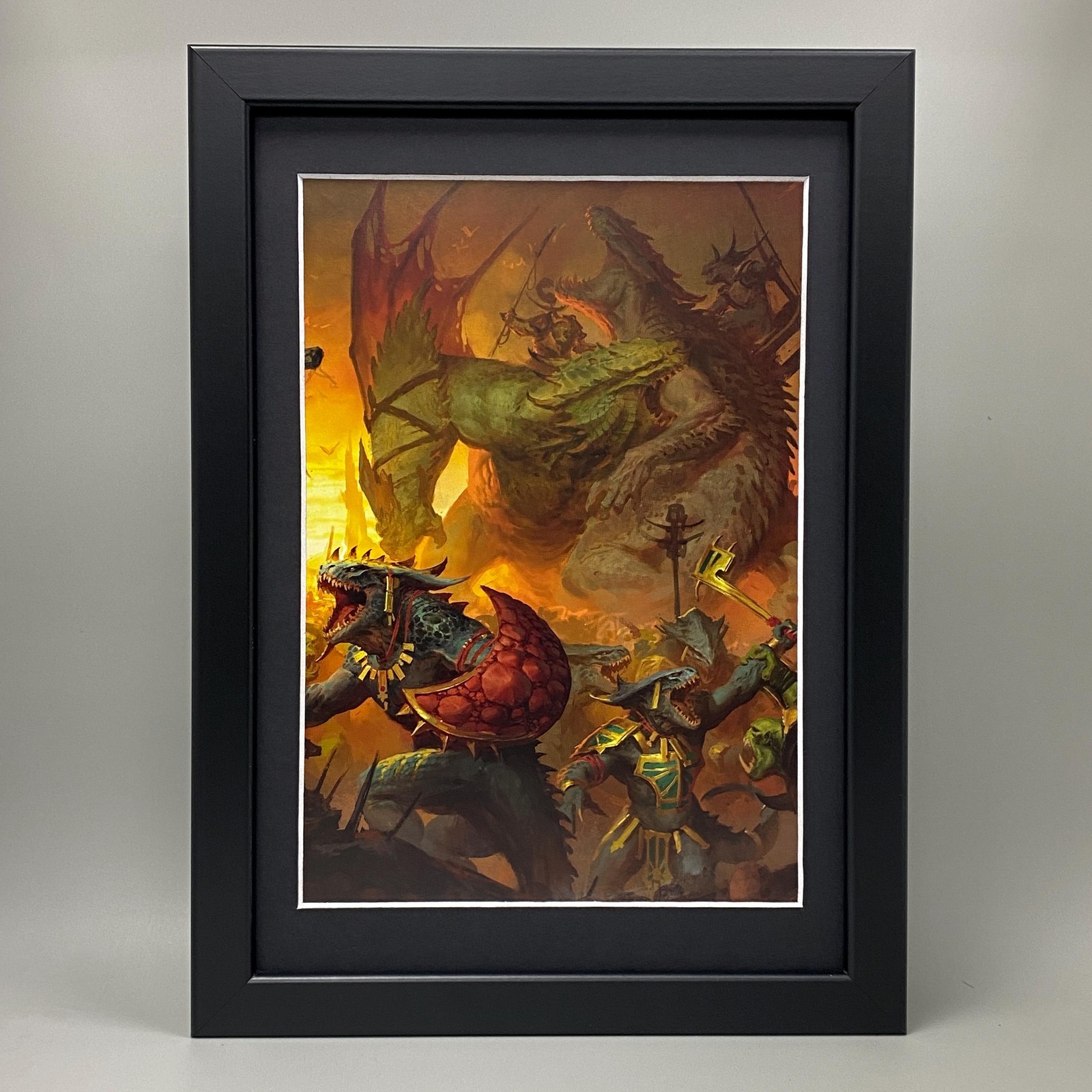 SERAPHON FRAMED ART LIZARDMEN WHITE DWARF COVER WARHAMMER AGE OF SIGMAR AOS