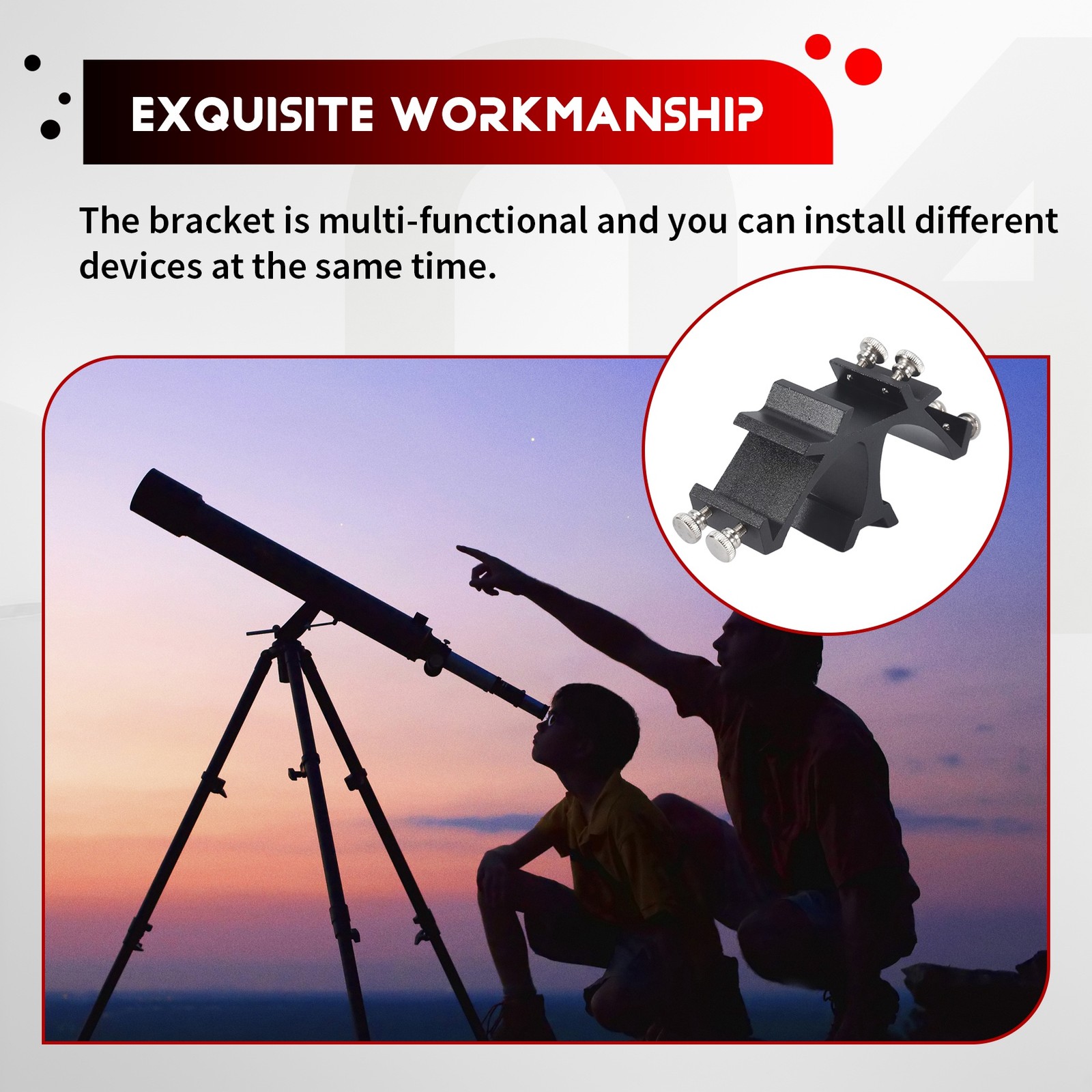 For Finderscope Bracket Dual Scope Mounting Bracket for6550