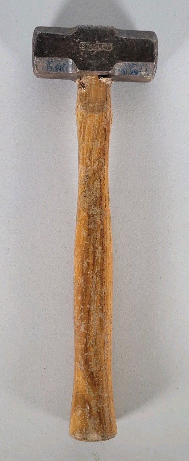 Vintage Stanley Mini Hand Sledge Drilling Hammer 14" Wood Handle 2LBS 12.5 Oz