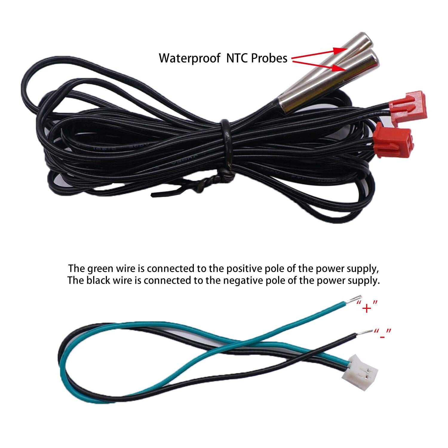 Digital Thermometer Dual LED Display Fahrenheit to Centigrade Adjustable DC 4...