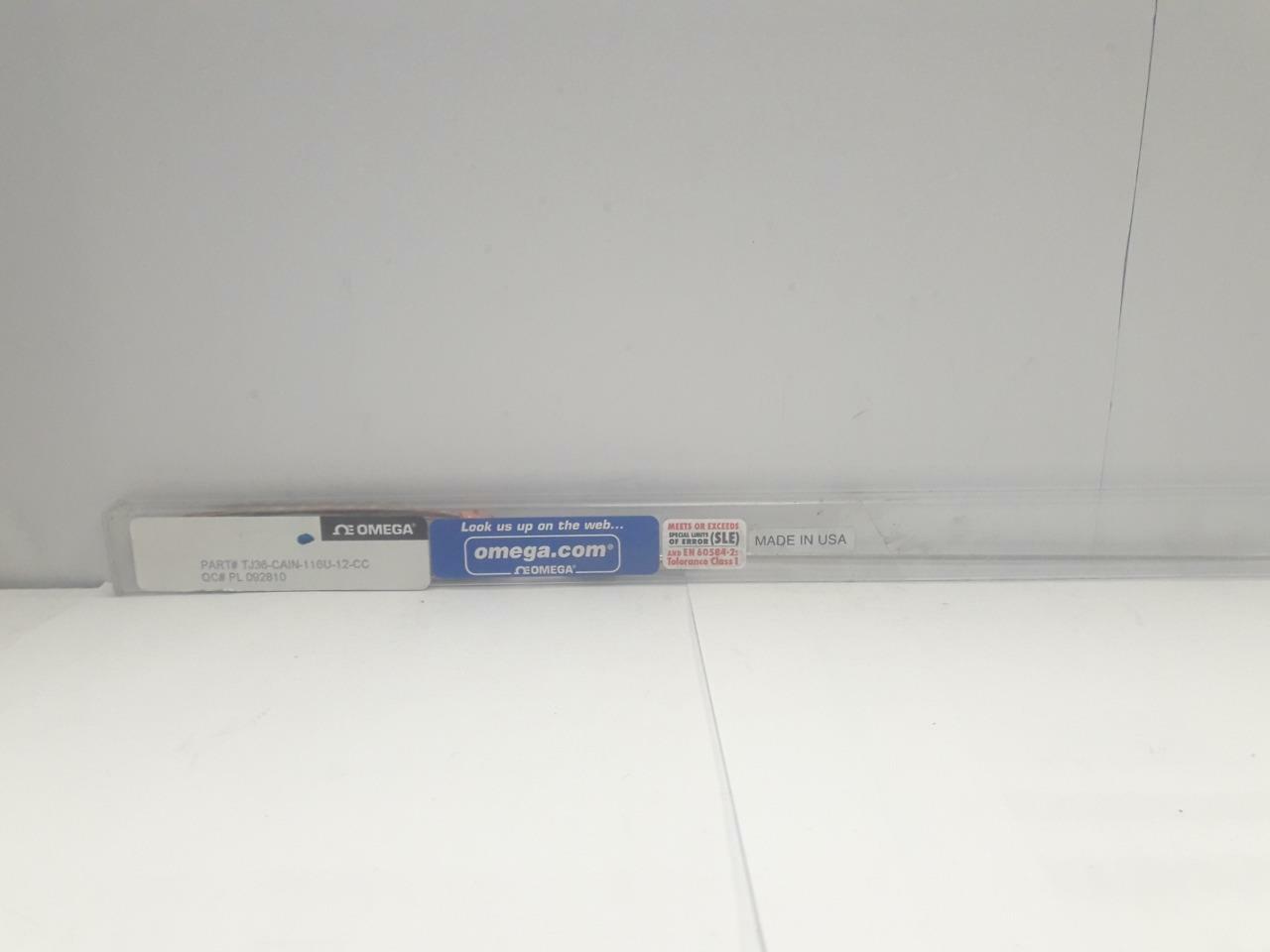 OMEGA THERMOCOUPLE PROBE TJ36-CAIN-116U-12-CC 1/16X12" type k      USA SELLER