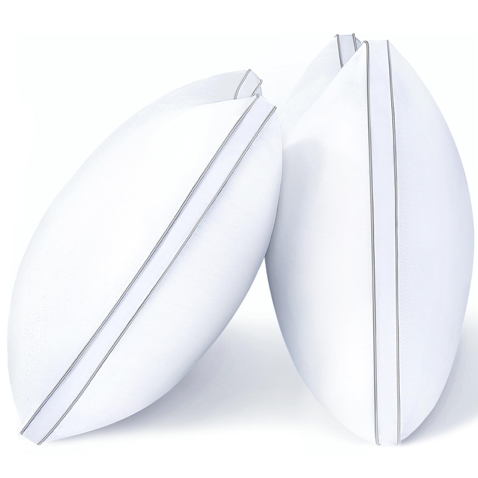 Pillows Queen Size Set of 2, Hotel Quality, Down Alternative Gusseted Bed Pil...