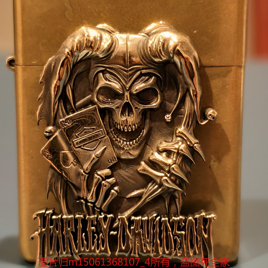 High-Quality Brass Clown Pure Copper Lighter Decal (Lighter Not Included)