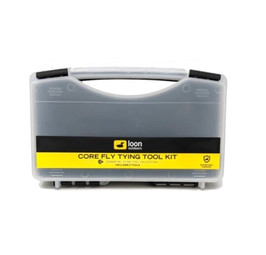 LOON OUTDOORS CORE FLY TYING TOOL KIT IN MATTE BLACK - FLY TYING KIT & CASE