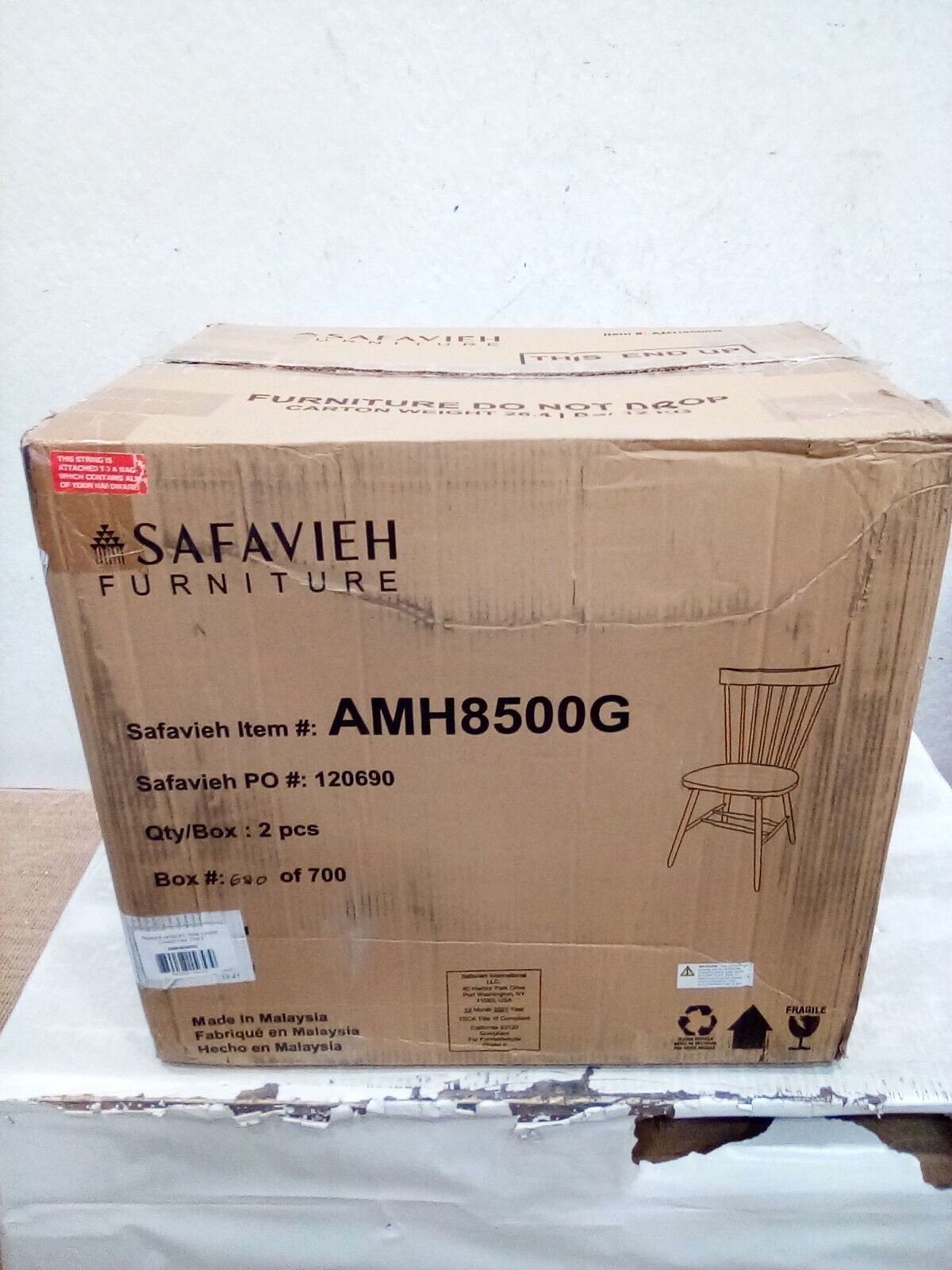 Safavieh PARKER SPINDEL SIDE CHAIR, Reduced Price 2172728931 AMH8500G