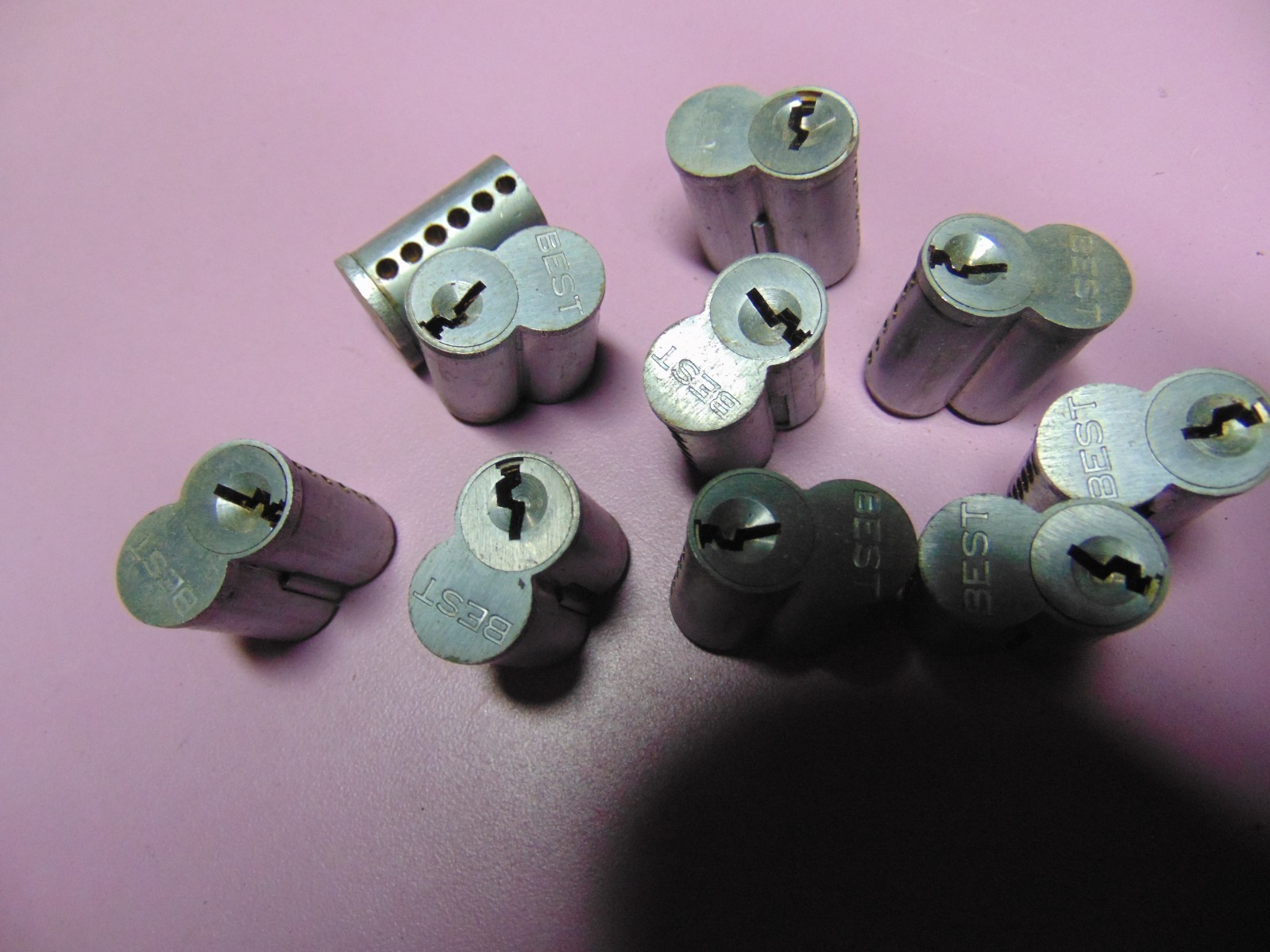 10 - BEST   F   CORES  UNPIN  6 PIN  NO KEYS      LOCKSMITH