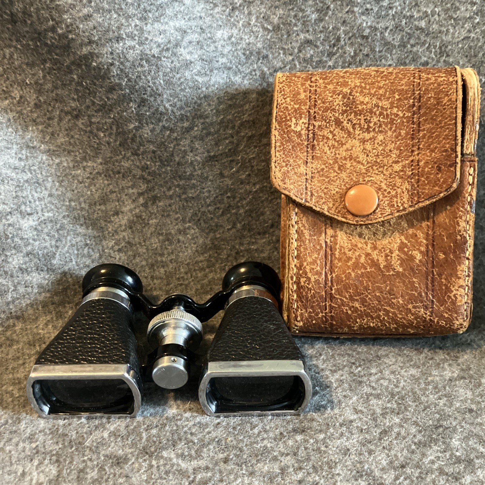 Vintage Ofuna Binoculars & Leather Case 1940's "Occupied Japan" Opera Glasses