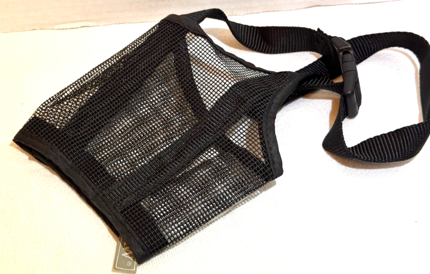 Mesh Dog Muzzle Sz. XL Adjustable Black Top-Paw Breathable Padded Nose Band