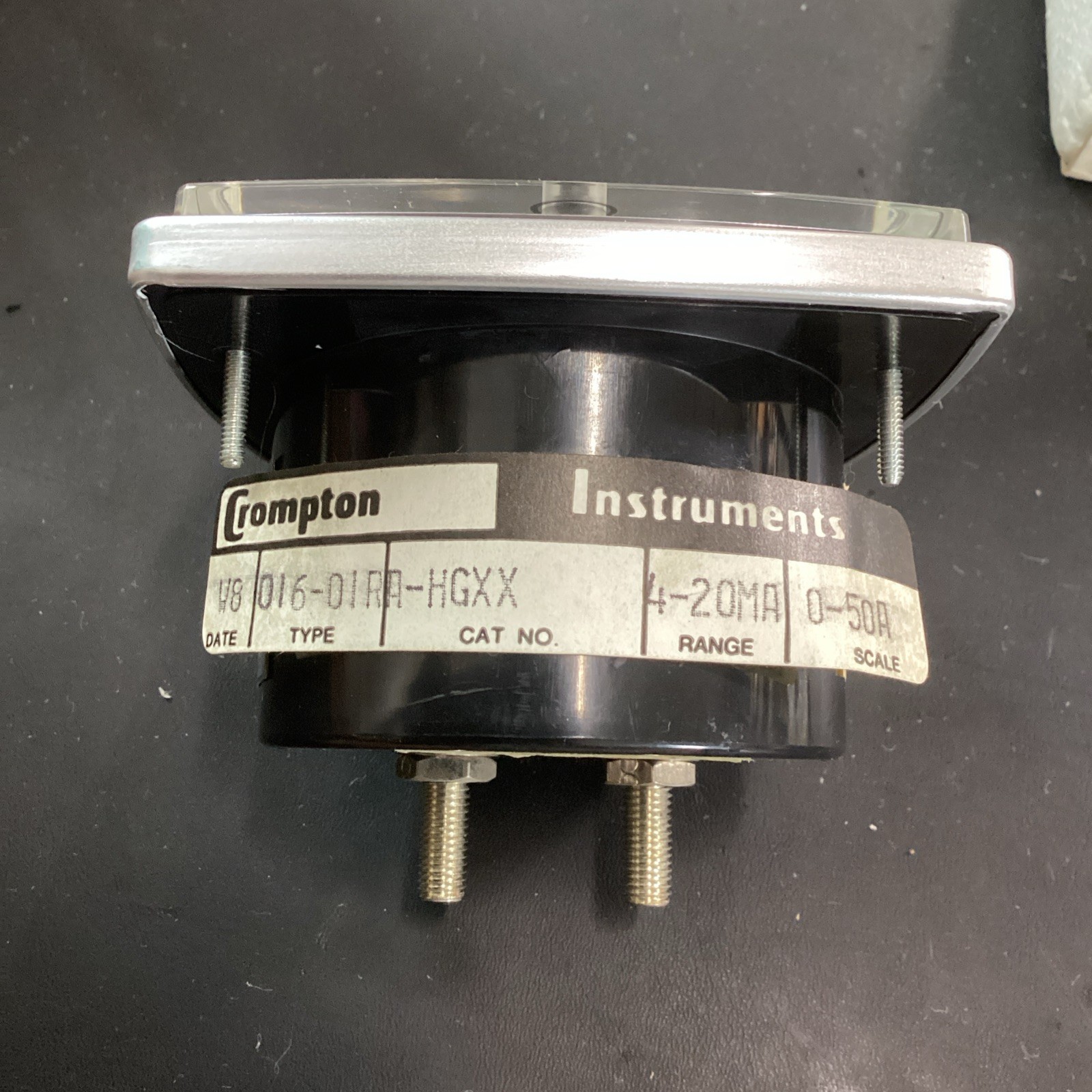 Crompton Analog Panel Meter Model 016-01RA-HGXX 0-50A New