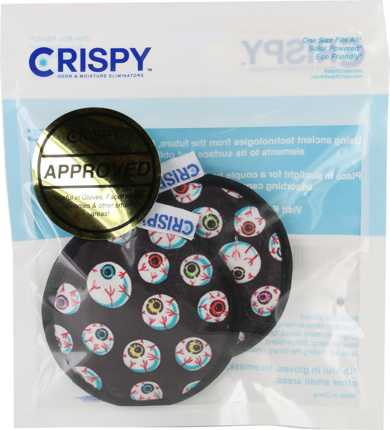 NWT CRISPY SIR WILLIAM ODOR & MOISTURE ELIMINATOR $10 boot gloves dryer