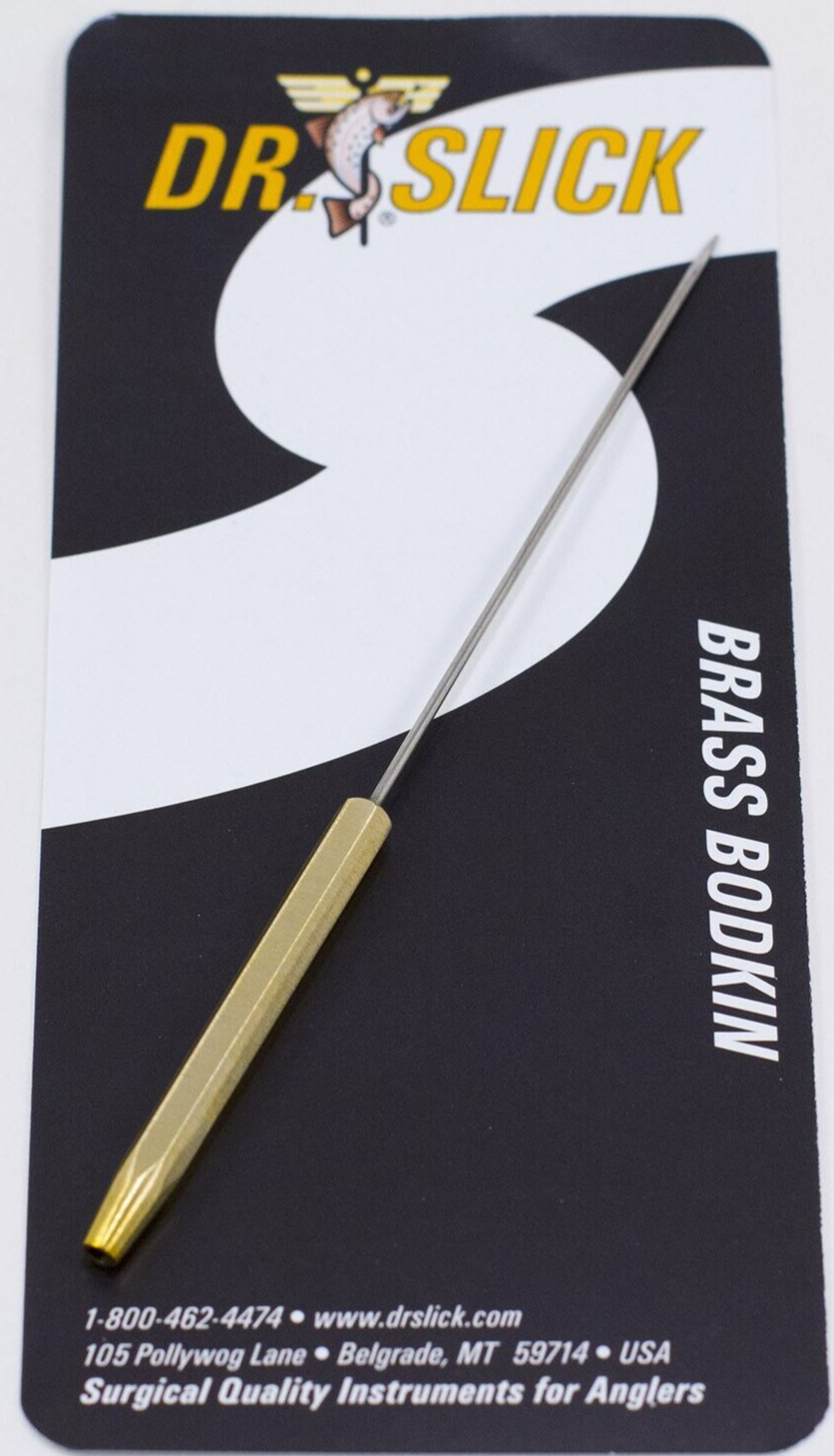 Dr Slick Brass Bodkin Fly Tying 5" With Half Hitch Tool
