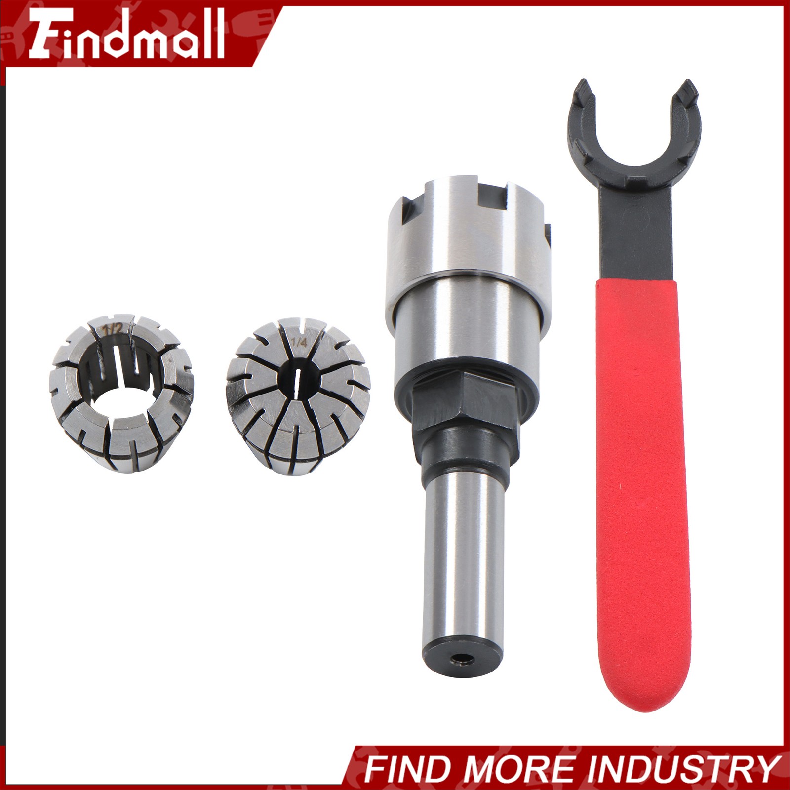 Findmall ER20 Collet Extension Chuck 1/2" Shank Router Bit Adapter Milling Tool