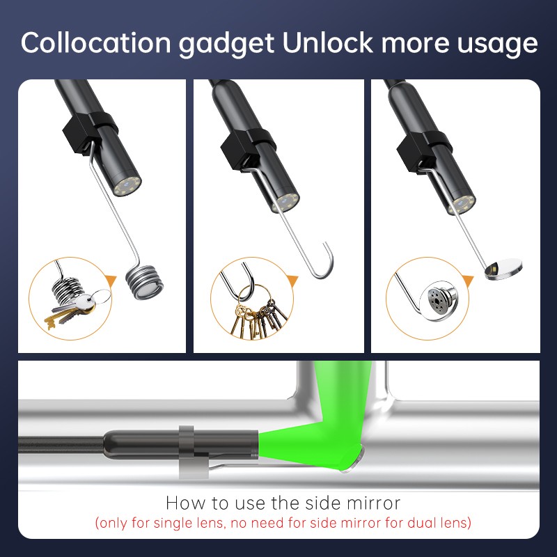 1080P HD LED Handheld Industrial Endoscope Borescope Inspection Snake Camera
