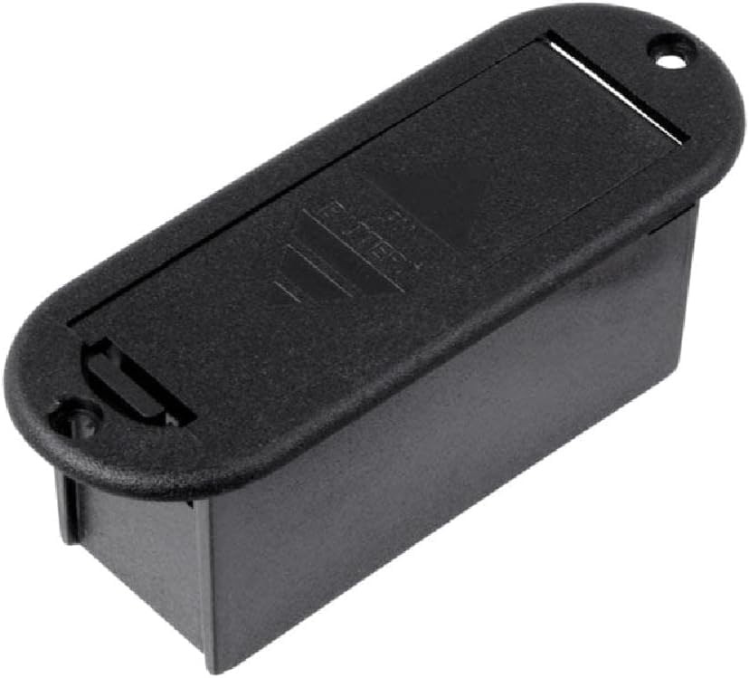 9V Battery Compartment for Active Bass Guitar Pickup - Black