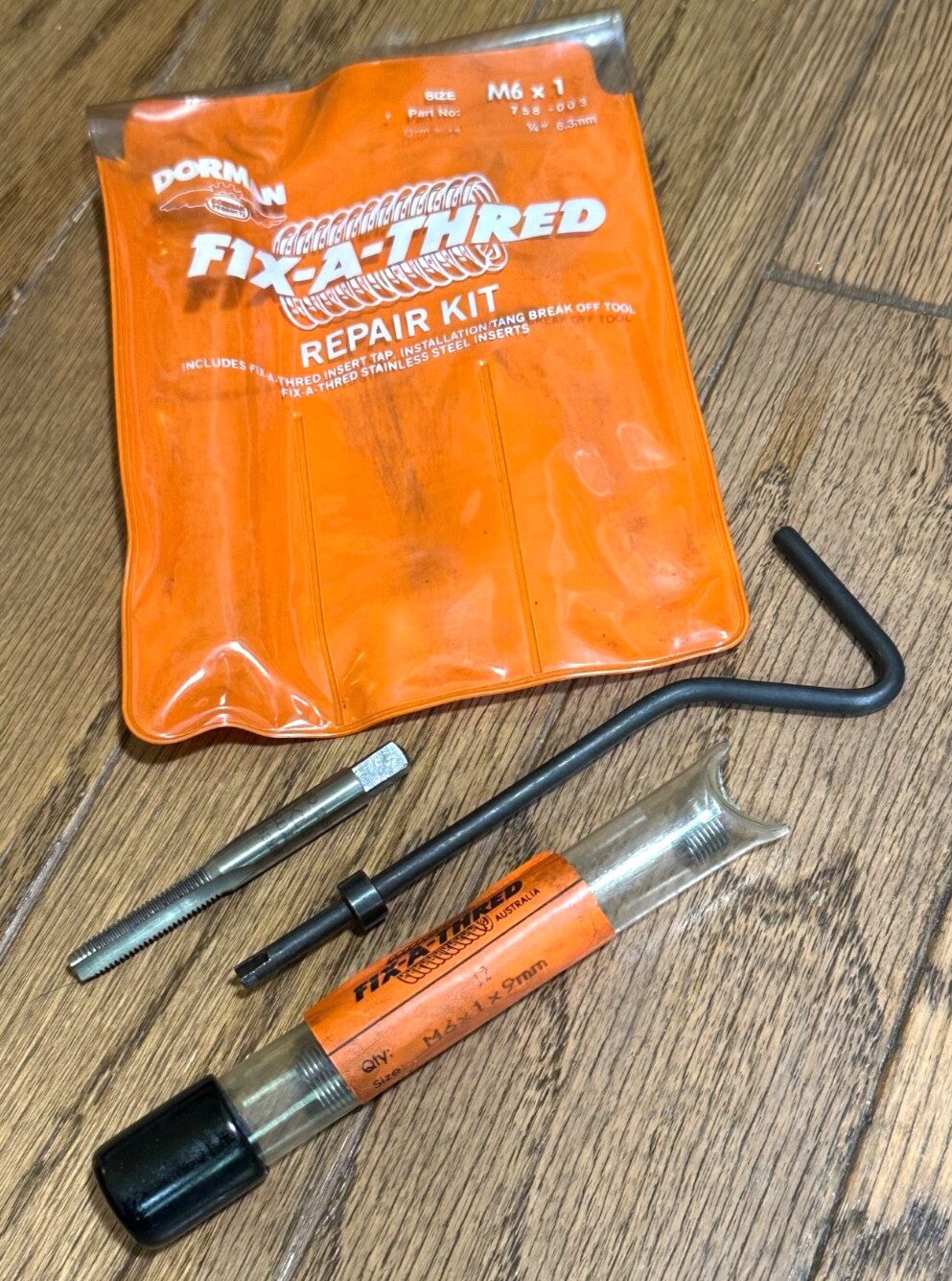 Dorman Fix A Thread Stripped Repair M6 x 1 Set Kit Tap Helicoil Install Tool