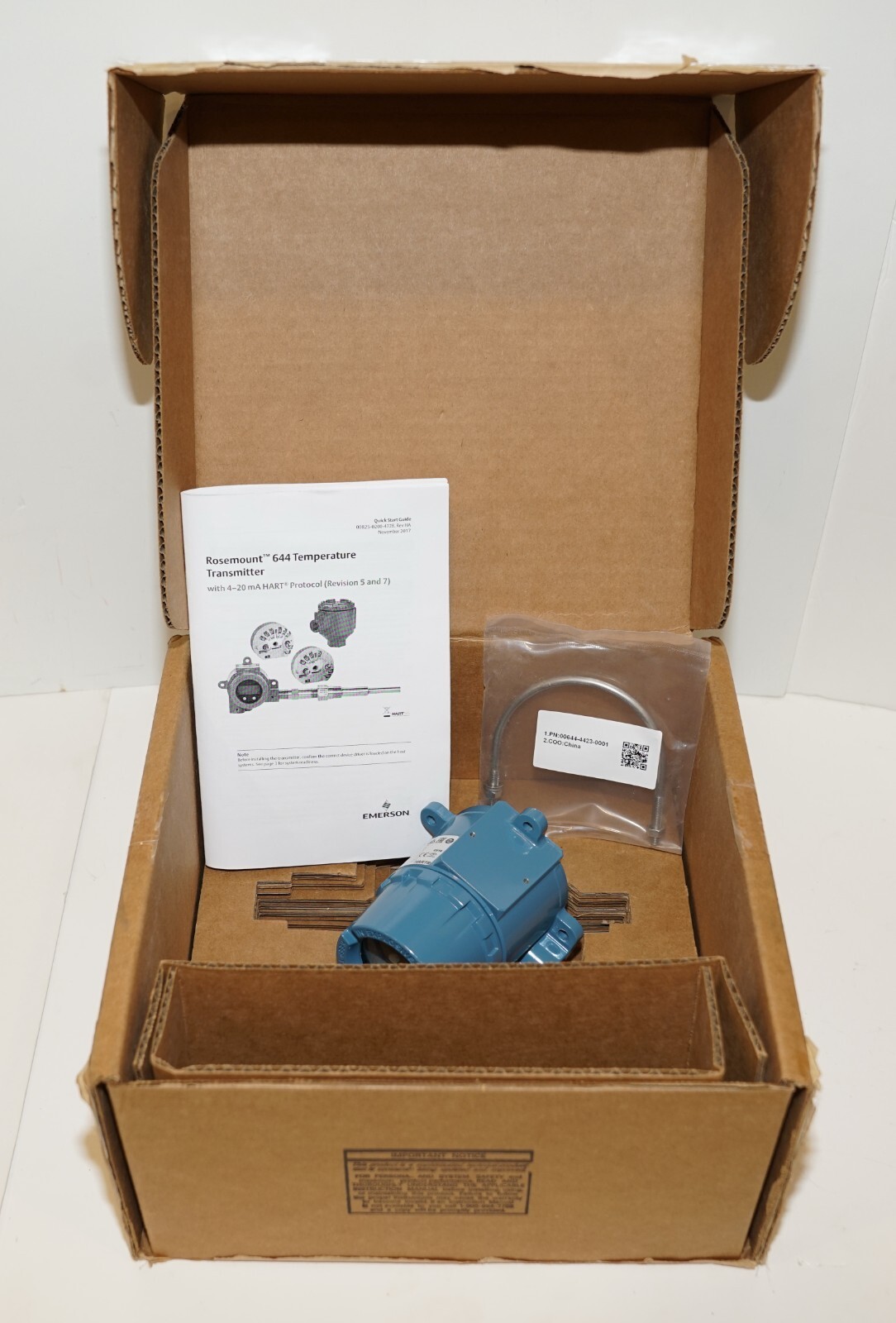 ROSEMOUNT 644 644HAE5J6M5 TEMPERATURE TRANSMITTER 4-20MA 0 TO 100 DEG LCD METER