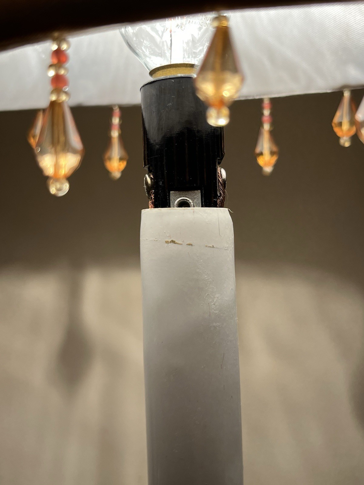 NIGHT LIGHT BRASS MARBLE BASE CANDLE BULB