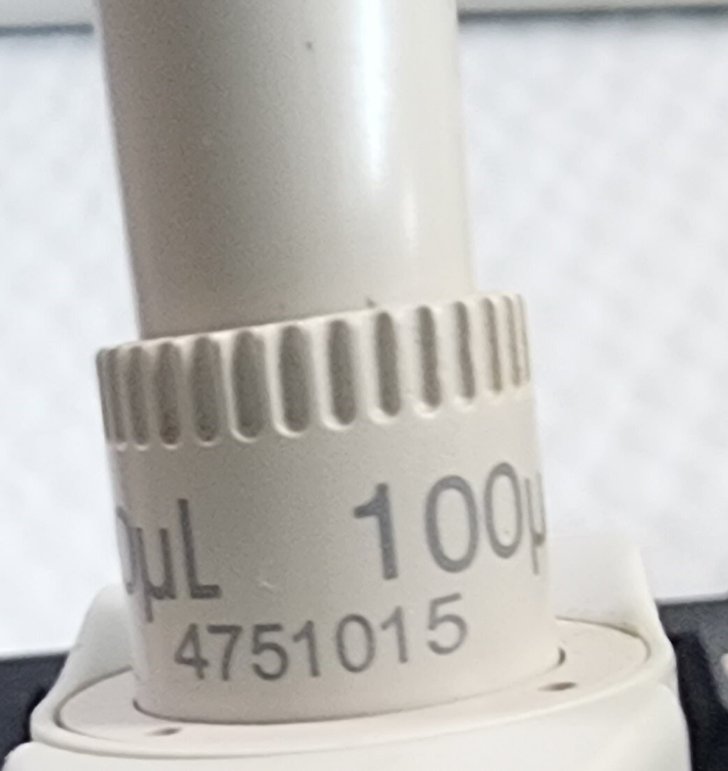 Eppendorf Research® plus Pipette, fixed volume single-channel, volume 100 μL