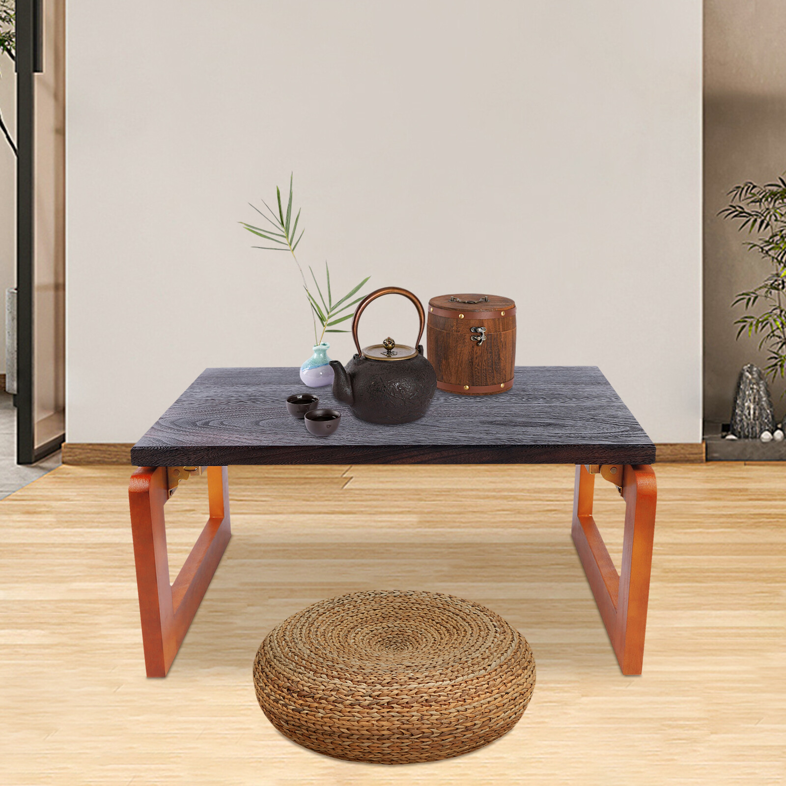 Flodable Wooden Folding Coffee Table Laptop Low Tea Table Tea Picnic Table