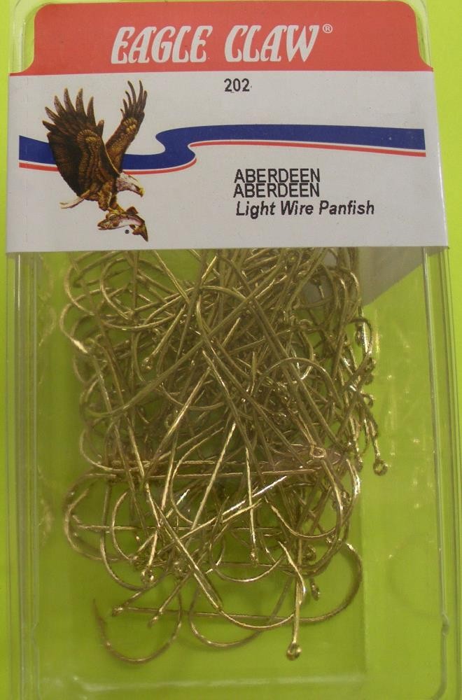Eagle Claw 202 #4 100Ct Gold Aberdeen  Hooks