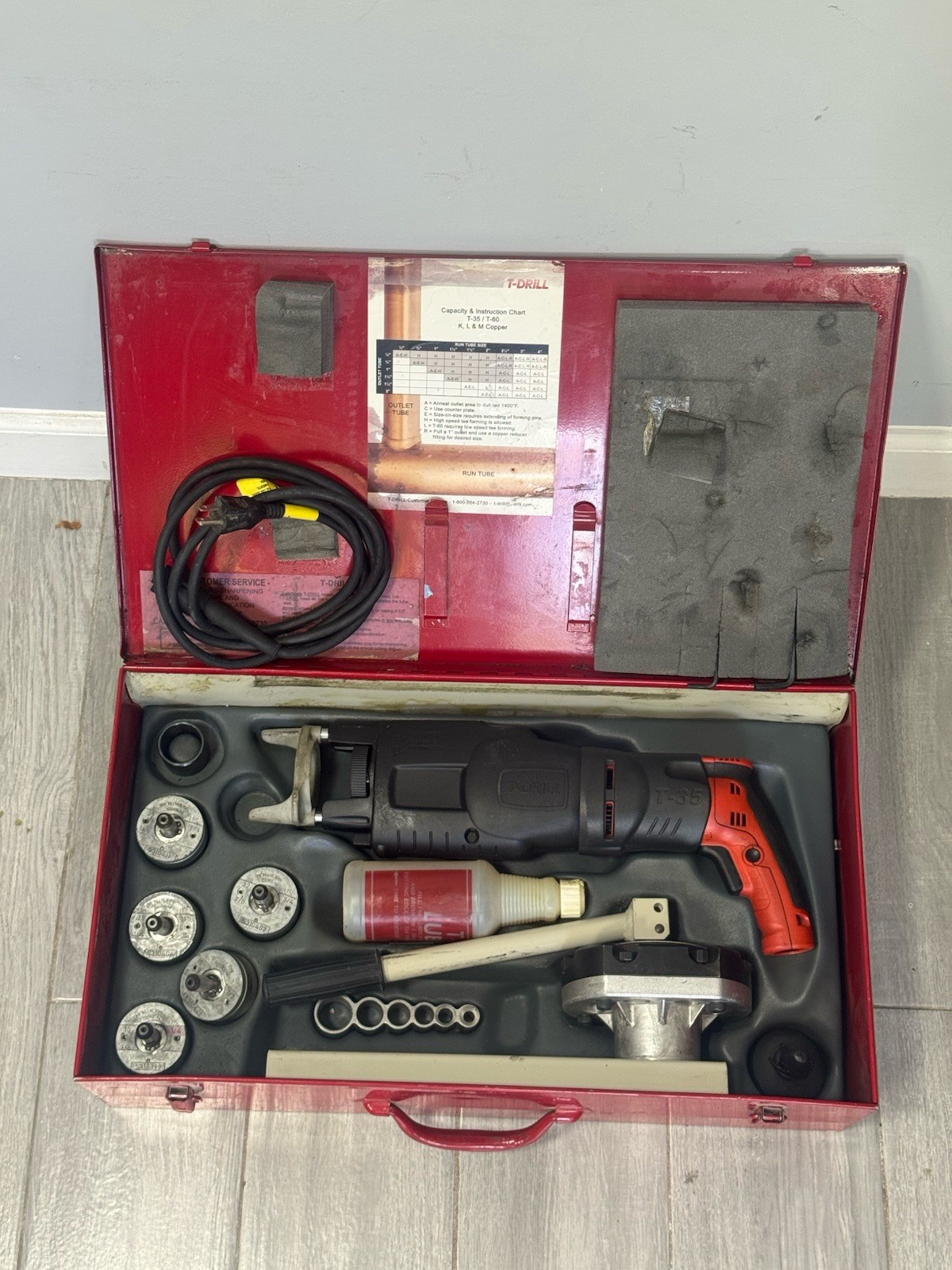T-Drill T35 Tee Forming Drill Copper Pipe T-60 t Drill